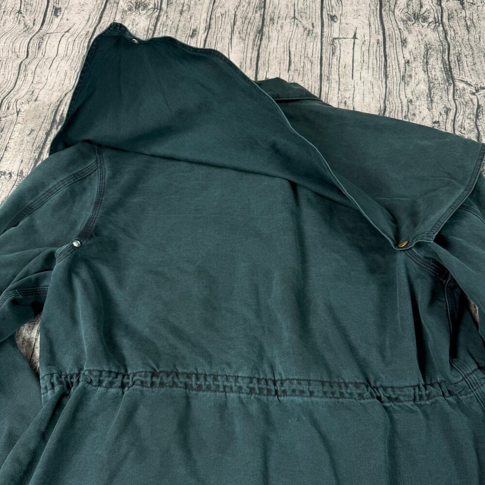 Vintage Carhartt Field Hunting Jacket Green USA Made Mens XL Bush Cape CW043 - Picture 10 of 13